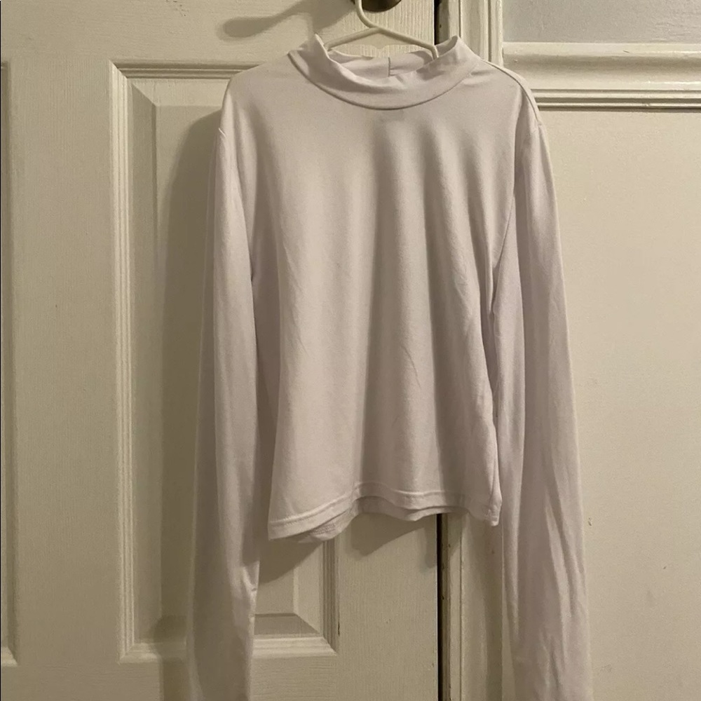 Rue21 Women's Long Sleeve Turtle Neck Top White